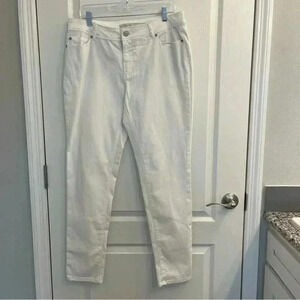 White Straight Leg Denim Jeans